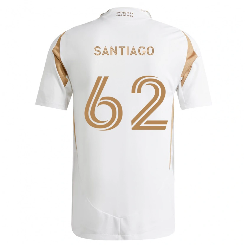 Danxen Børn Joshua Santiago #62 Hvid Brun Udebane Spillertrøjer 2026/27 Trøje T-Shirt