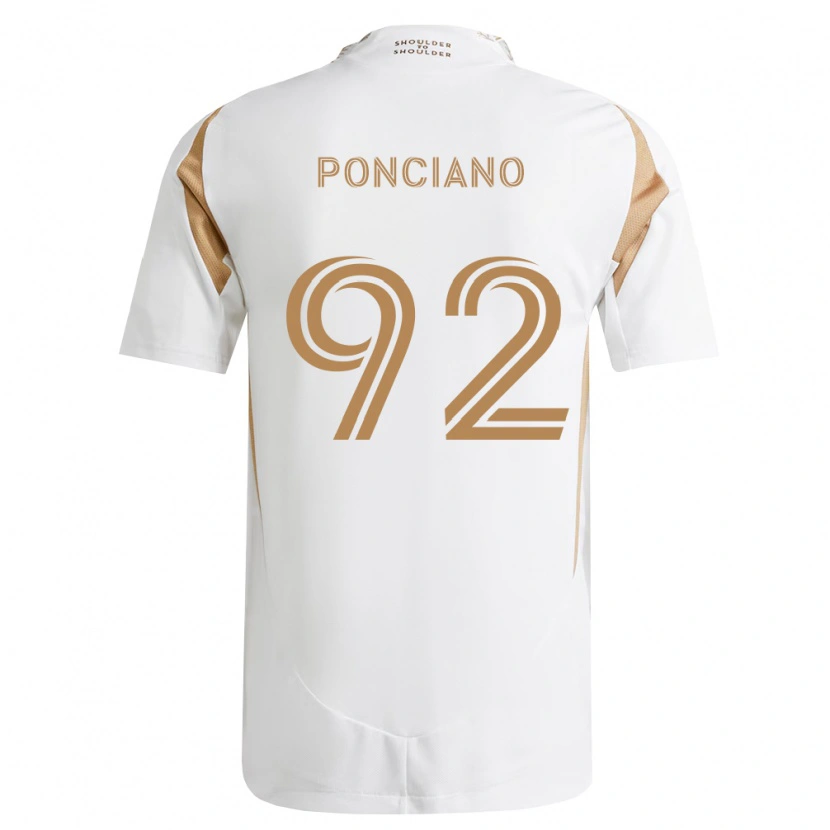 Danxen Børn Emir Ponciano #92 Hvid Brun Udebane Spillertrøjer 2026/27 Trøje T-Shirt