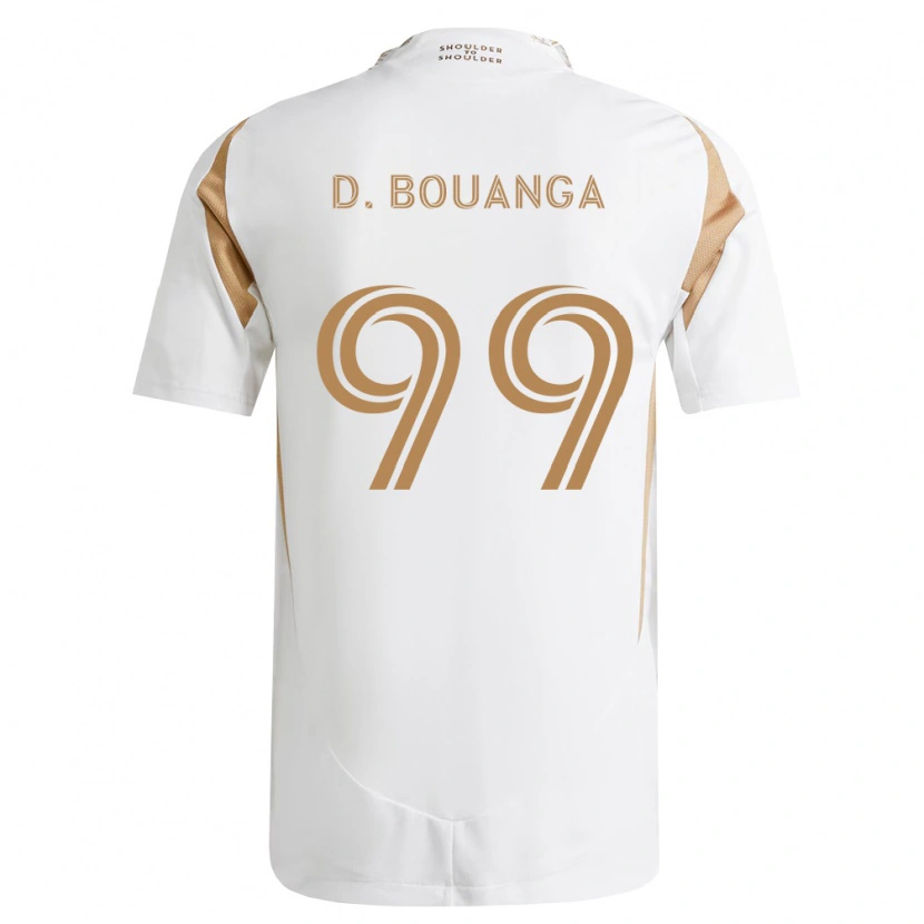 Danxen Børn Denis Bouanga #99 Hvid Brun Udebane Spillertrøjer 2026/27 Trøje T-Shirt