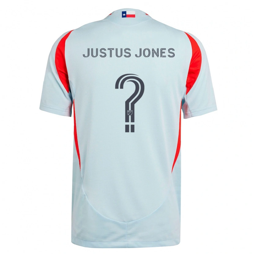 Danxen Børn Justus Jones #0 Mørkegrå Hvid Rød Udebane Spillertrøjer 2026/27 Trøje T-Shirt
