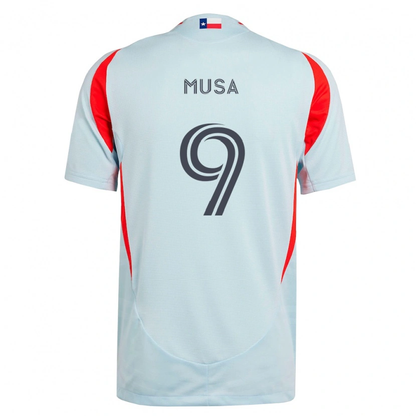 Danxen Børn Petar Musa #9 Mørkegrå Hvid Rød Udebane Spillertrøjer 2026/27 Trøje T-Shirt