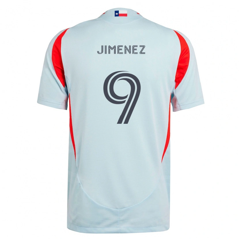 Danxen Børn Jesús Jiménez #9 Mørkegrå Hvid Rød Udebane Spillertrøjer 2026/27 Trøje T-Shirt