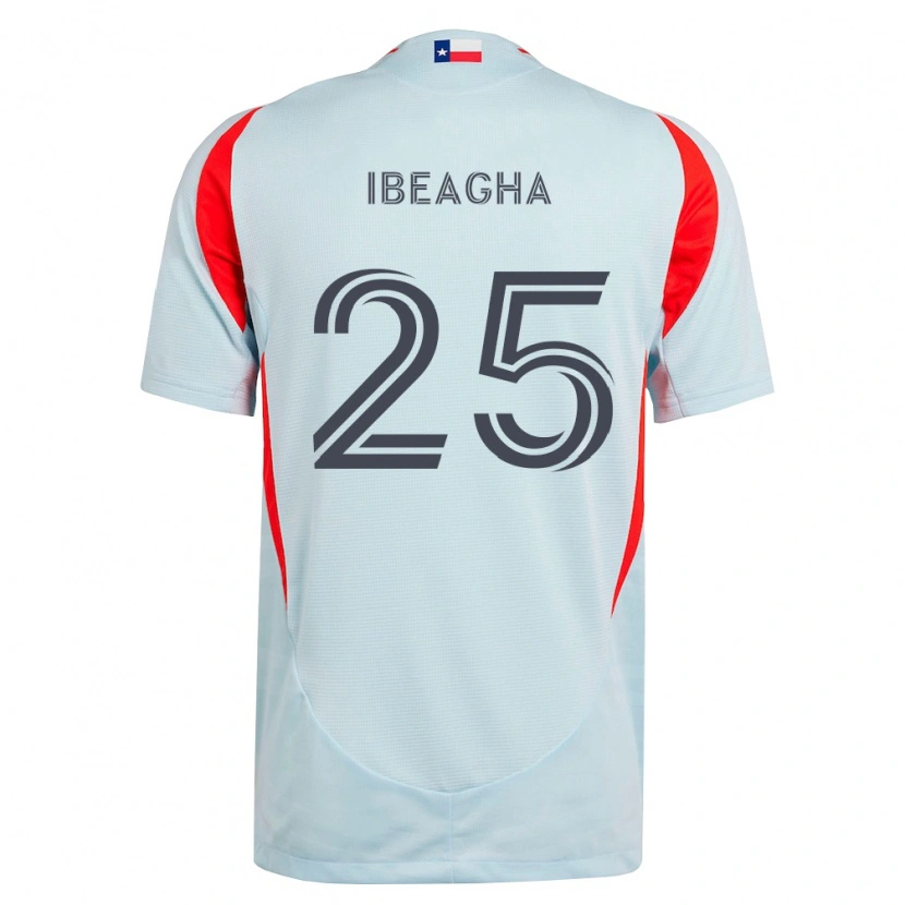 Danxen Børn Sebastien Ibeagha #25 Mørkegrå Hvid Rød Udebane Spillertrøjer 2026/27 Trøje T-Shirt