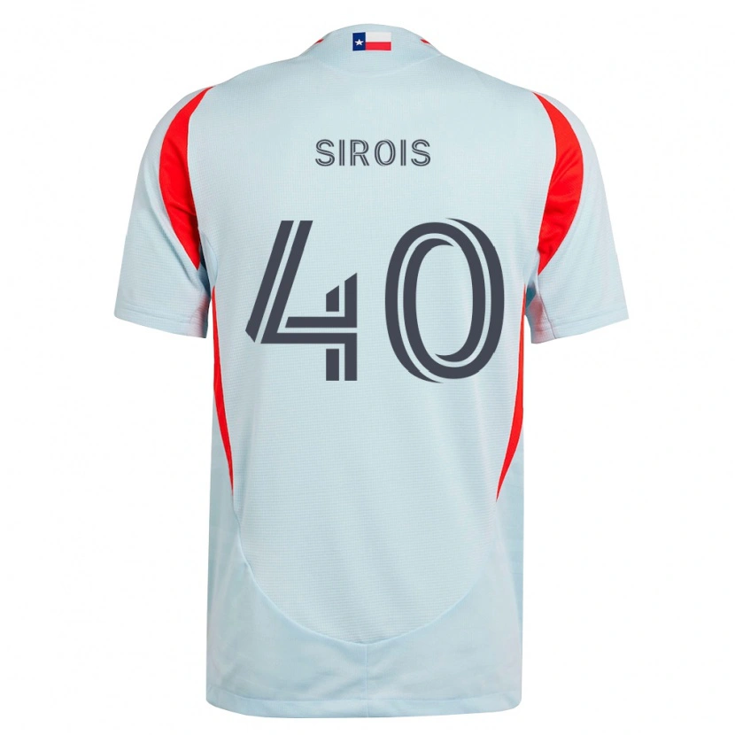 Danxen Børn Jonathan Sirois #40 Mørkegrå Hvid Rød Udebane Spillertrøjer 2026/27 Trøje T-Shirt