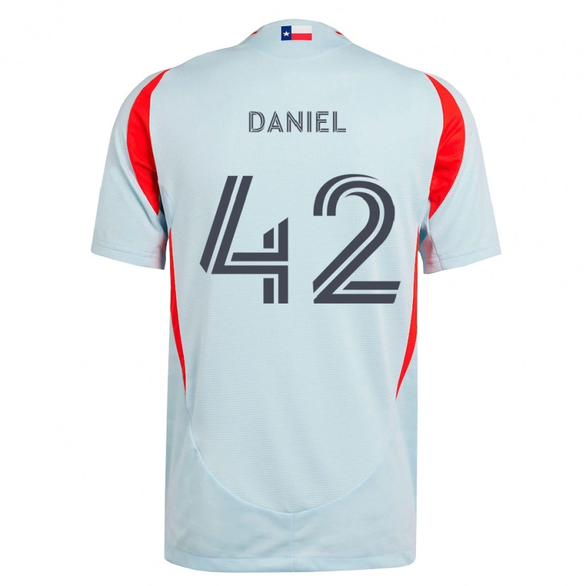 Danxen Børn Daniel De Sousa Britto #42 Mørkegrå Hvid Rød Udebane Spillertrøjer 2026/27 Trøje T-Shirt