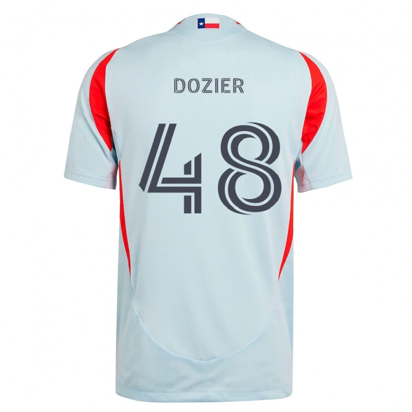 Danxen Børn Jonathon Dozier #48 Mørkegrå Hvid Rød Udebane Spillertrøjer 2026/27 Trøje T-Shirt