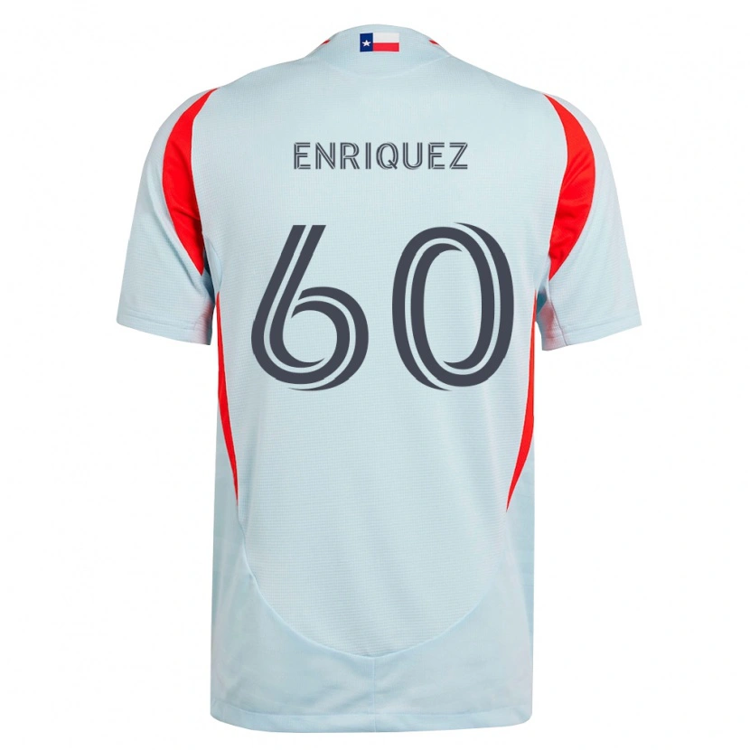 Danxen Børn Fabian Enriquez #60 Mørkegrå Hvid Rød Udebane Spillertrøjer 2026/27 Trøje T-Shirt