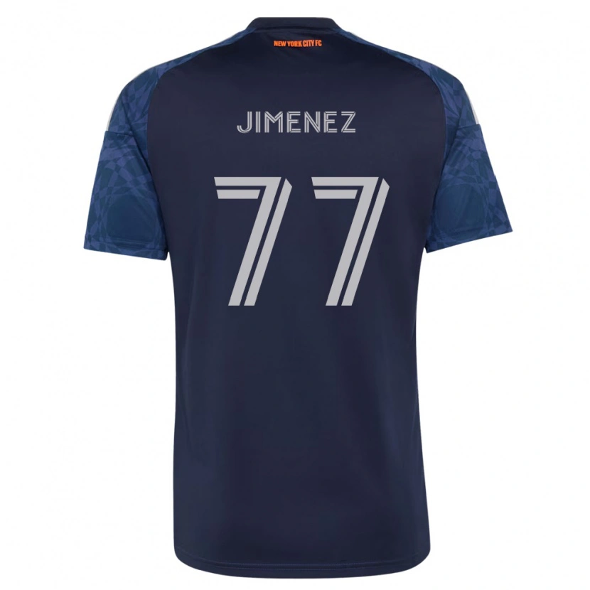 Danxen Børn Jonathan Jiménez #77 Dyb Blå Hvid Udebane Spillertrøjer 2026/27 Trøje T-Shirt