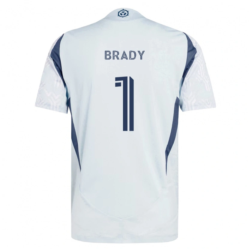 Danxen Børn Chris Brady #1 Blågrå Hvid Udebane Spillertrøjer 2026/27 Trøje T-Shirt