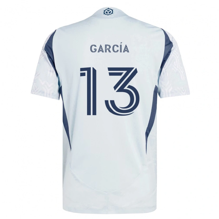 Danxen Børn Deijan García #13 Blågrå Hvid Udebane Spillertrøjer 2026/27 Trøje T-Shirt
