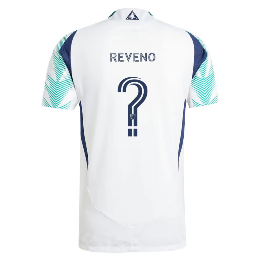 Danxen Børn Ben Reveno #0 Hvid Marineblå Lysegrøn Udebane Spillertrøjer 2026/27 Trøje T-Shirt