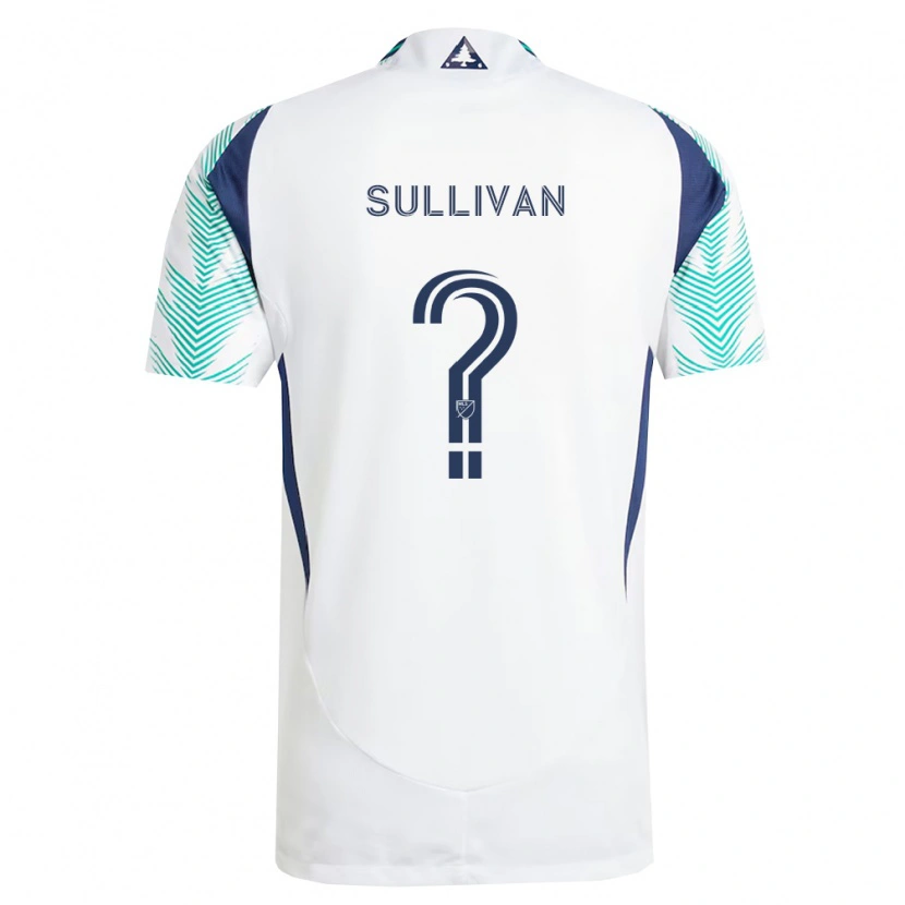 Danxen Børn Mason Sullivan #0 Hvid Marineblå Lysegrøn Udebane Spillertrøjer 2026/27 Trøje T-Shirt