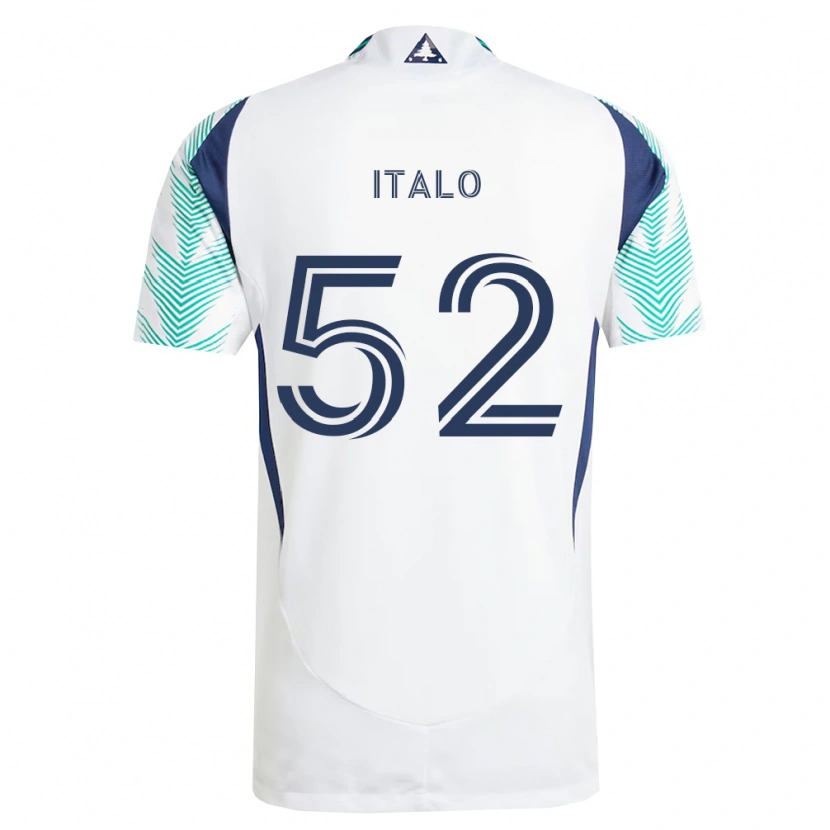 Danxen Børn Ítalo #52 Hvid Marineblå Lysegrøn Udebane Spillertrøjer 2026/27 Trøje T-Shirt