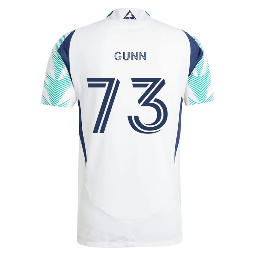 Danxen Børn Jd Gunn #73 Hvid Marineblå Lysegrøn Udebane Spillertrøjer 2026/27 Trøje T-Shirt