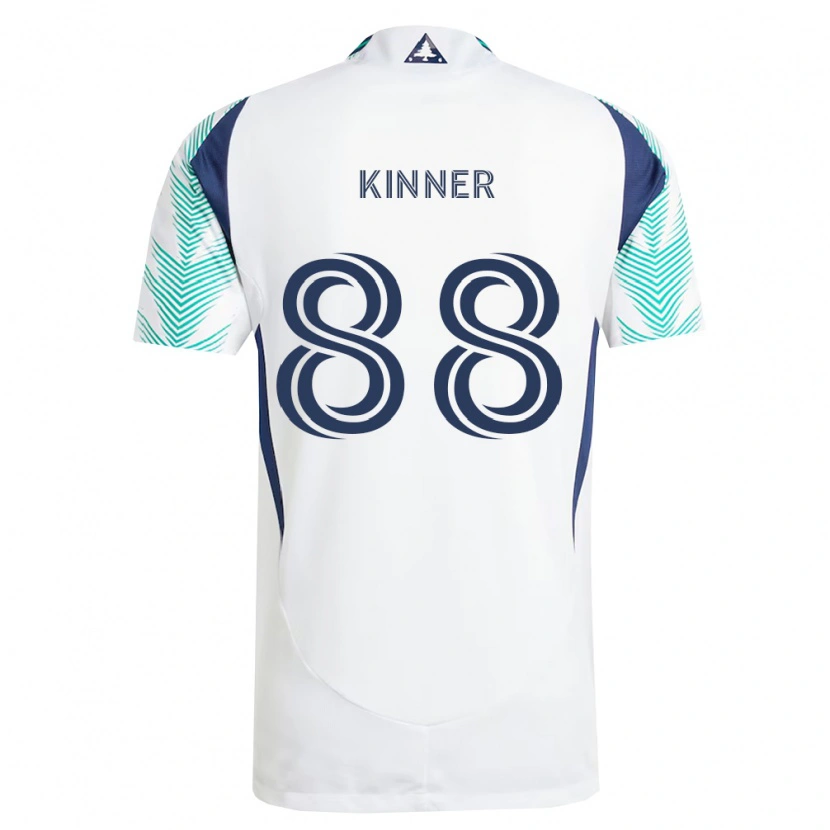 Danxen Børn Sage Kinner #88 Hvid Marineblå Lysegrøn Udebane Spillertrøjer 2026/27 Trøje T-Shirt