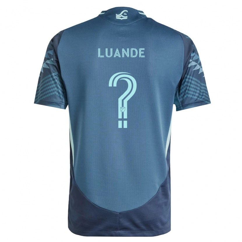 Danxen Børn Michael Luande #0 Marineblå Grøn Udebane Spillertrøjer 2026/27 Trøje T-Shirt