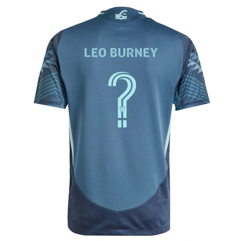 Danxen Børn Leo Burney #0 Marineblå Grøn Udebane Spillertrøjer 2026/27 Trøje T-Shirt