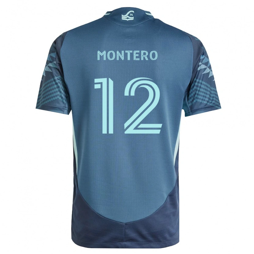 Danxen Børn Fredy Montero #12 Marineblå Grøn Udebane Spillertrøjer 2026/27 Trøje T-Shirt