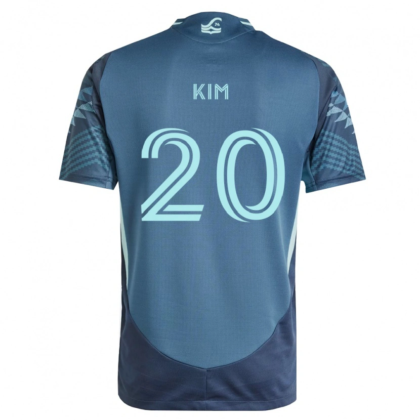 Danxen Børn Kee-Hee Kim #20 Marineblå Grøn Udebane Spillertrøjer 2026/27 Trøje T-Shirt
