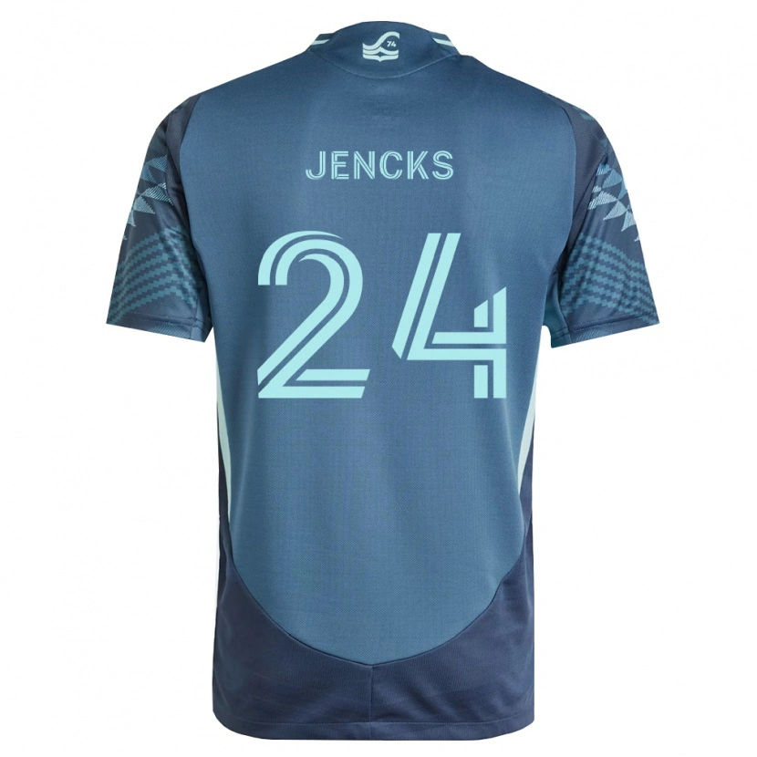 Danxen Børn India Jencks #24 Marineblå Grøn Udebane Spillertrøjer 2026/27 Trøje T-Shirt