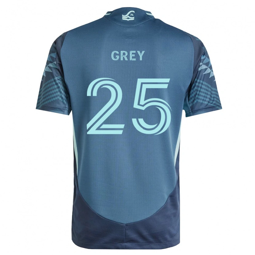 Danxen Børn Mireya Grey #25 Marineblå Grøn Udebane Spillertrøjer 2026/27 Trøje T-Shirt