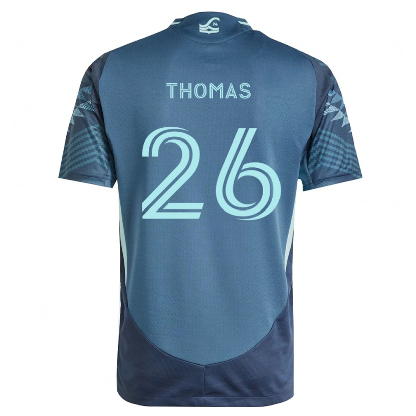 Danxen Børn Andrew Thomas #26 Marineblå Grøn Udebane Spillertrøjer 2026/27 Trøje T-Shirt