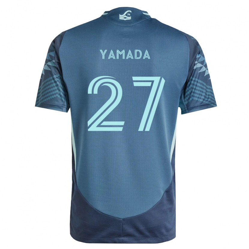 Danxen Børn Hikari Yamada #27 Marineblå Grøn Udebane Spillertrøjer 2026/27 Trøje T-Shirt