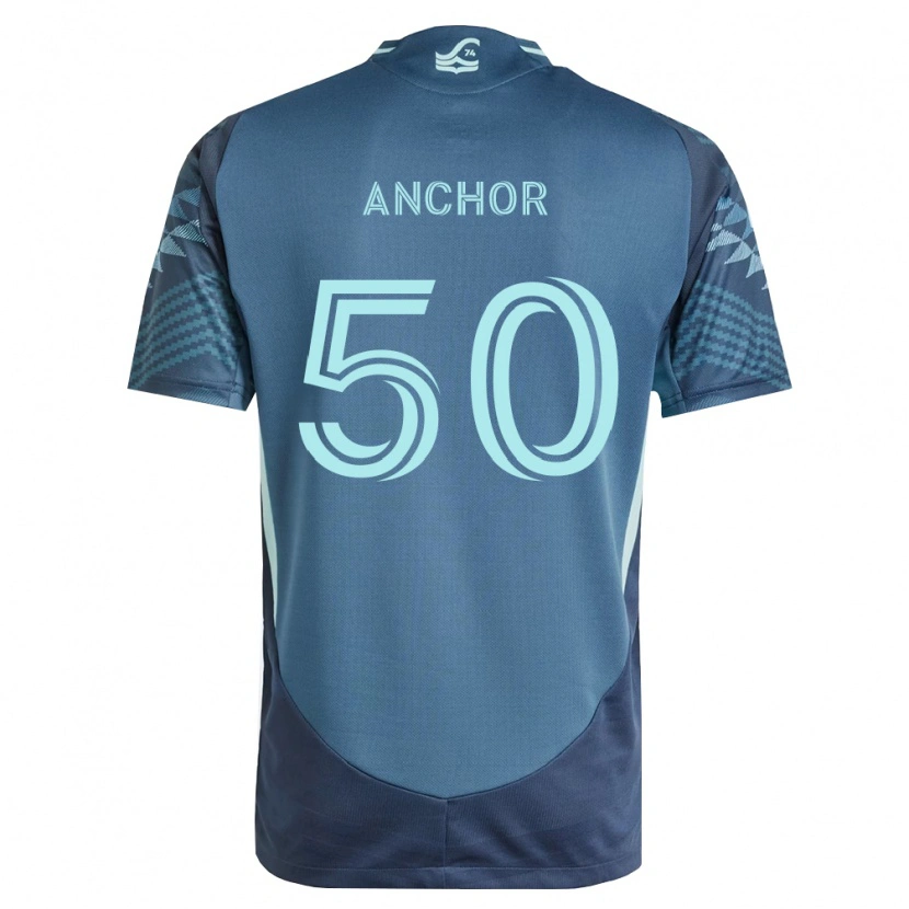 Danxen Børn Max Anchor #50 Marineblå Grøn Udebane Spillertrøjer 2026/27 Trøje T-Shirt