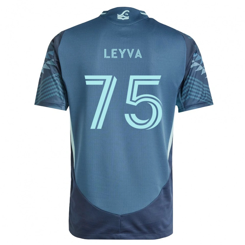 Danxen Børn Danny Leyva #75 Marineblå Grøn Udebane Spillertrøjer 2026/27 Trøje T-Shirt