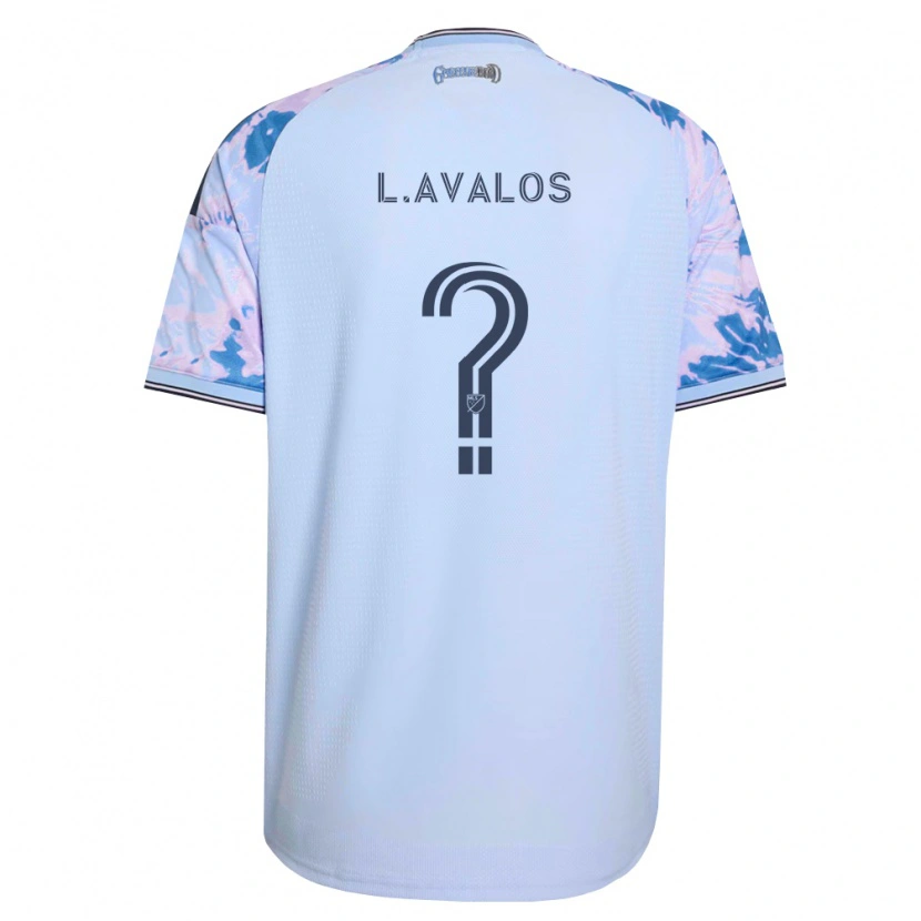 Danxen Børn Lorenzo Avalos #0 Kongelig Blå Hvid Sort Udebane Spillertrøjer 2026/27 Trøje T-Shirt