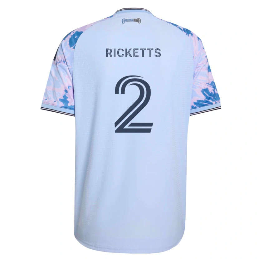 Danxen Børn Jamar Ricketts #2 Kongelig Blå Hvid Sort Udebane Spillertrøjer 2026/27 Trøje T-Shirt