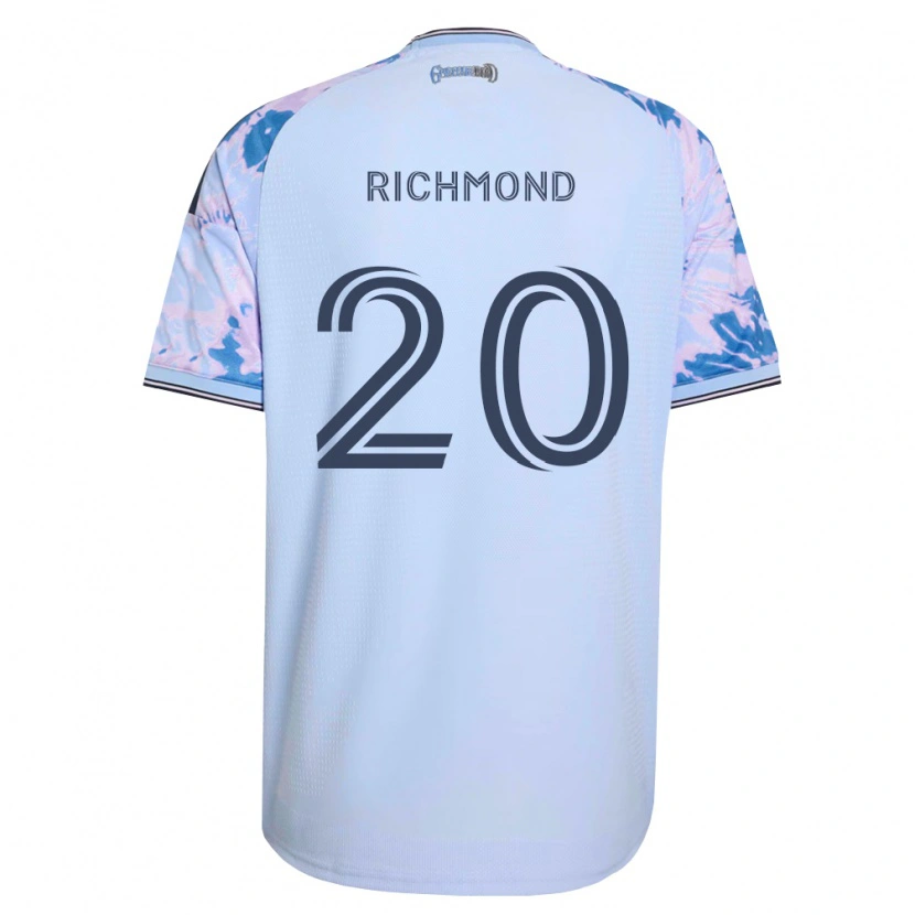 Danxen Børn Will Richmond #20 Kongelig Blå Hvid Sort Udebane Spillertrøjer 2026/27 Trøje T-Shirt