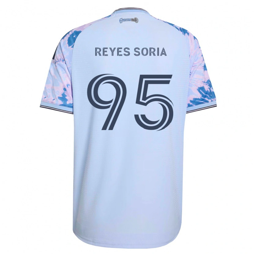 Danxen Børn Randhu Reyes Soria #95 Kongelig Blå Hvid Sort Udebane Spillertrøjer 2026/27 Trøje T-Shirt
