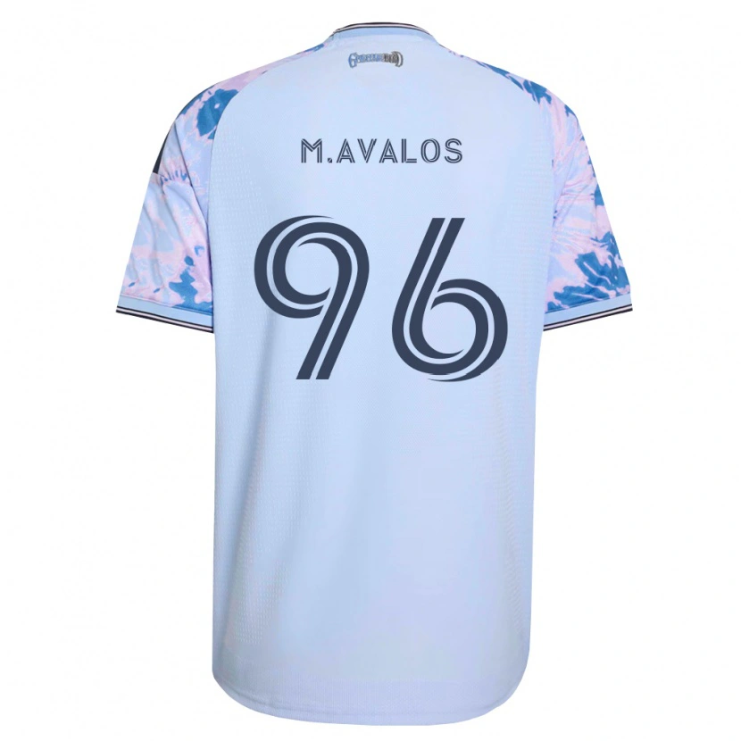 Danxen Børn Marcelo Ávalos #96 Kongelig Blå Hvid Sort Udebane Spillertrøjer 2026/27 Trøje T-Shirt