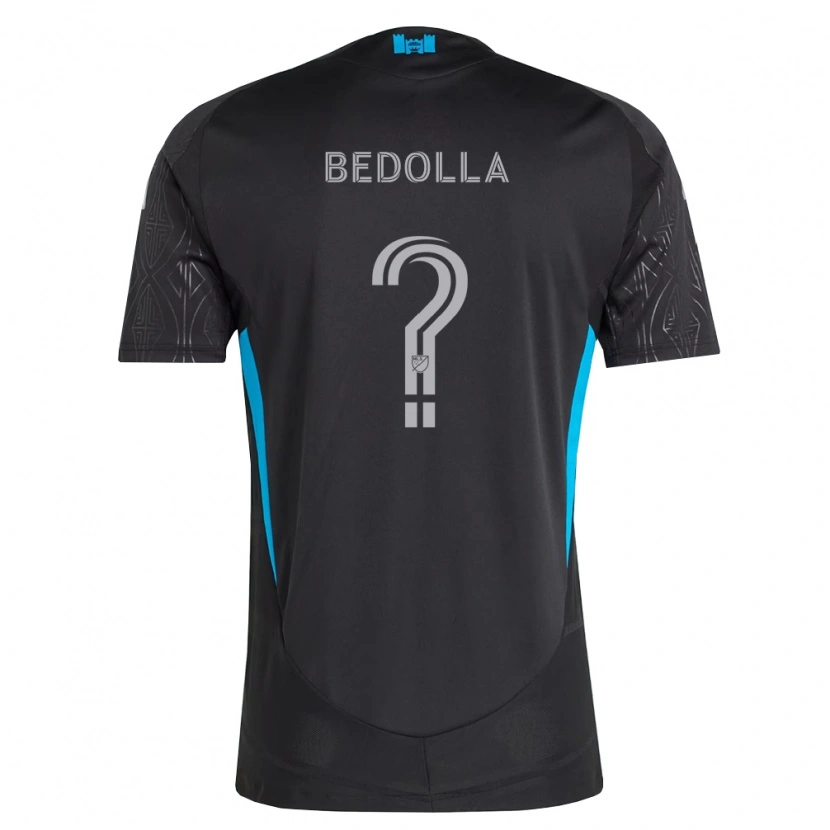 Danxen Børn Brando Bedolla #0 Sort Hvid Himmelblå Udebane Spillertrøjer 2026/27 Trøje T-Shirt