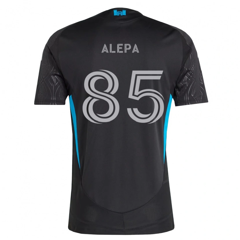 Danxen Børn Landon Alepa #85 Sort Hvid Himmelblå Udebane Spillertrøjer 2026/27 Trøje T-Shirt