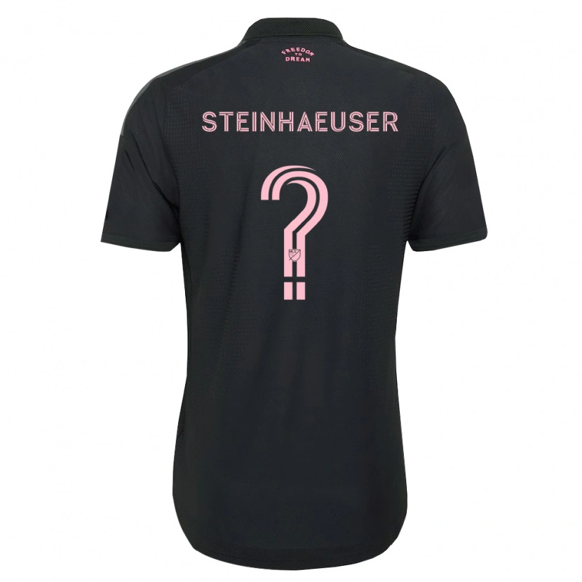 Danxen Børn Marcus Steinhaeuser #0 Pink Sort Hvid Udebane Spillertrøjer 2026/27 Trøje T-Shirt