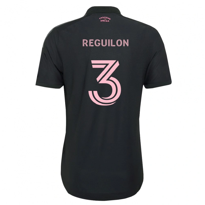 Danxen Børn Sergio Reguilón #3 Pink Sort Hvid Udebane Spillertrøjer 2026/27 Trøje T-Shirt