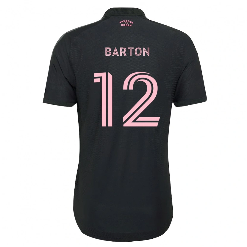 Danxen Børn Tye Barton #12 Pink Sort Hvid Udebane Spillertrøjer 2026/27 Trøje T-Shirt