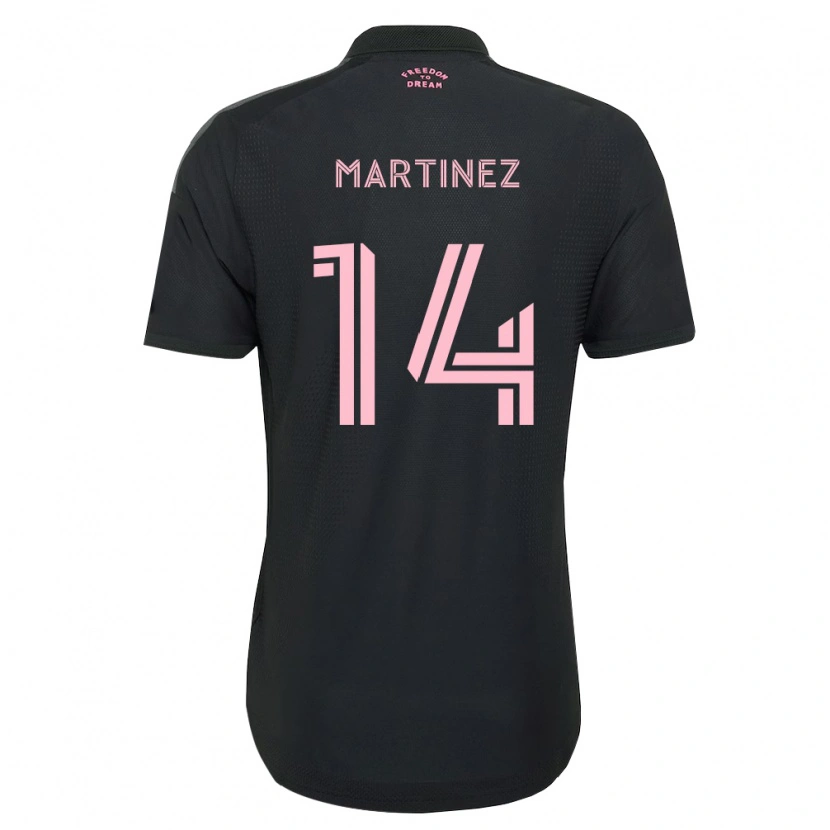 Danxen Børn David Martinez #14 Pink Sort Hvid Udebane Spillertrøjer 2026/27 Trøje T-Shirt