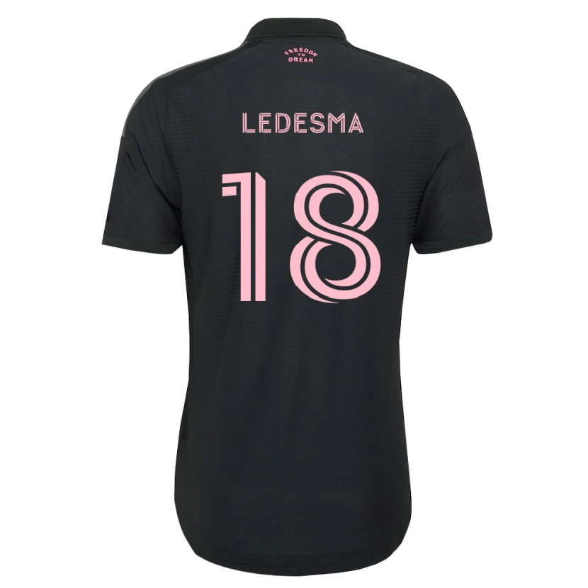 Danxen Børn Santiago Ledesma #18 Pink Sort Hvid Udebane Spillertrøjer 2026/27 Trøje T-Shirt