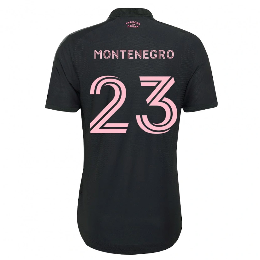 Danxen Børn Ricardo Montenegro #23 Pink Sort Hvid Udebane Spillertrøjer 2026/27 Trøje T-Shirt