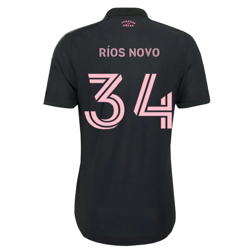Danxen Børn Rocco Ríos Novo #34 Pink Sort Hvid Udebane Spillertrøjer 2026/27 Trøje T-Shirt