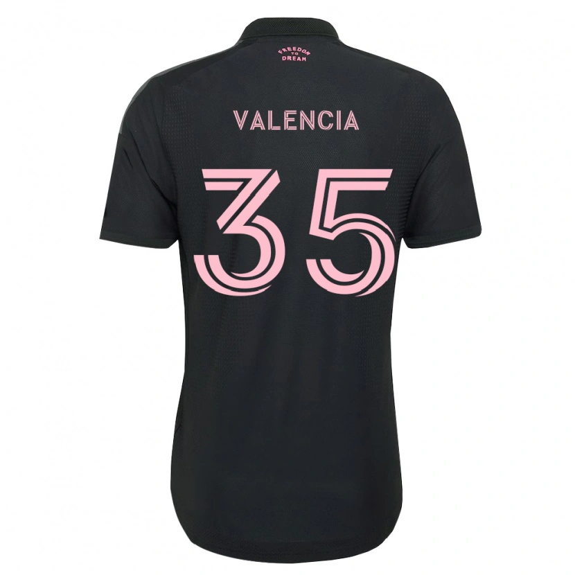 Danxen Børn Felipe Valencia #35 Pink Sort Hvid Udebane Spillertrøjer 2026/27 Trøje T-Shirt