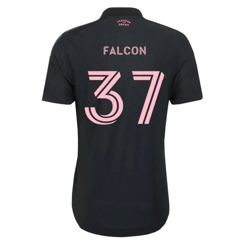 Danxen Børn Maximiliano Falcón #37 Pink Sort Hvid Udebane Spillertrøjer 2026/27 Trøje T-Shirt