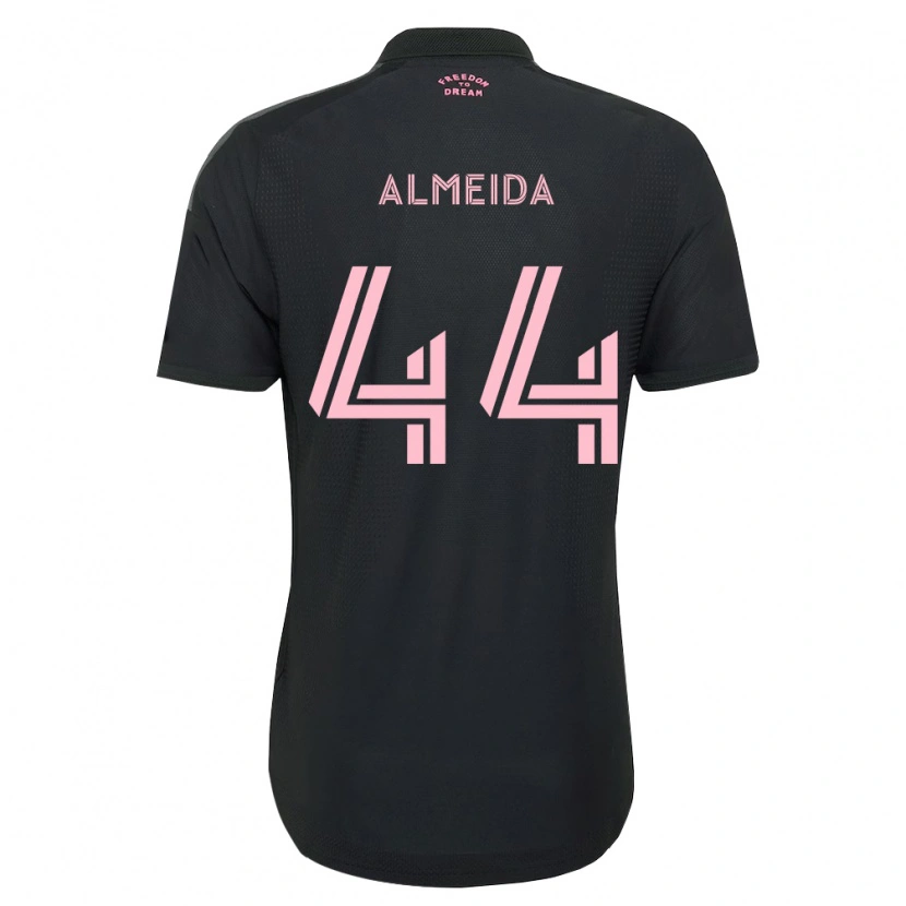 Danxen Børn Nicholas Almeida #44 Pink Sort Hvid Udebane Spillertrøjer 2026/27 Trøje T-Shirt