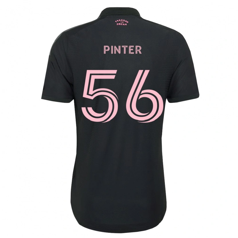 Danxen Børn Dániel Pintér #56 Pink Sort Hvid Udebane Spillertrøjer 2026/27 Trøje T-Shirt
