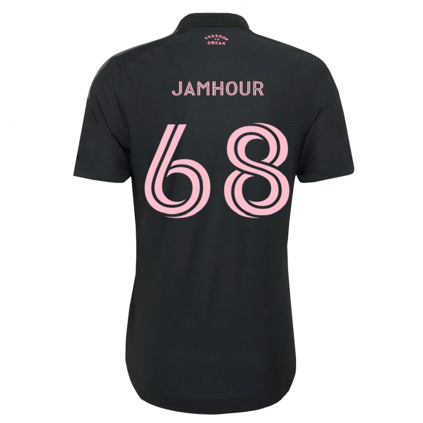 Danxen Børn Mohammed Jamhour #68 Pink Sort Hvid Udebane Spillertrøjer 2026/27 Trøje T-Shirt
