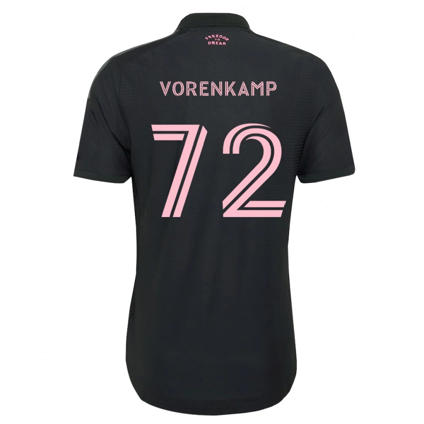 Danxen Børn Theo Vorenkamp #72 Pink Sort Hvid Udebane Spillertrøjer 2026/27 Trøje T-Shirt