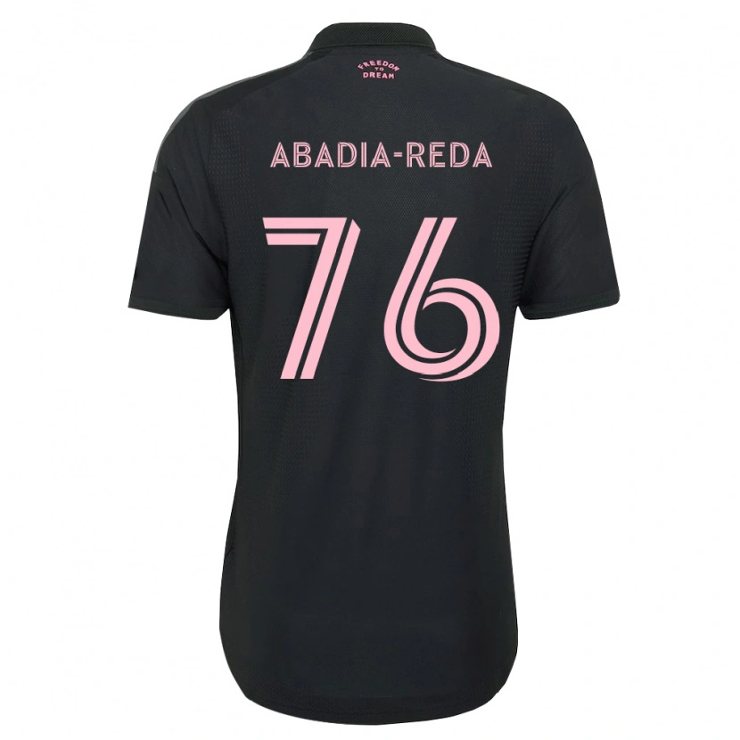 Danxen Børn Ezequiel Abadia-Reda #76 Pink Sort Hvid Udebane Spillertrøjer 2026/27 Trøje T-Shirt
